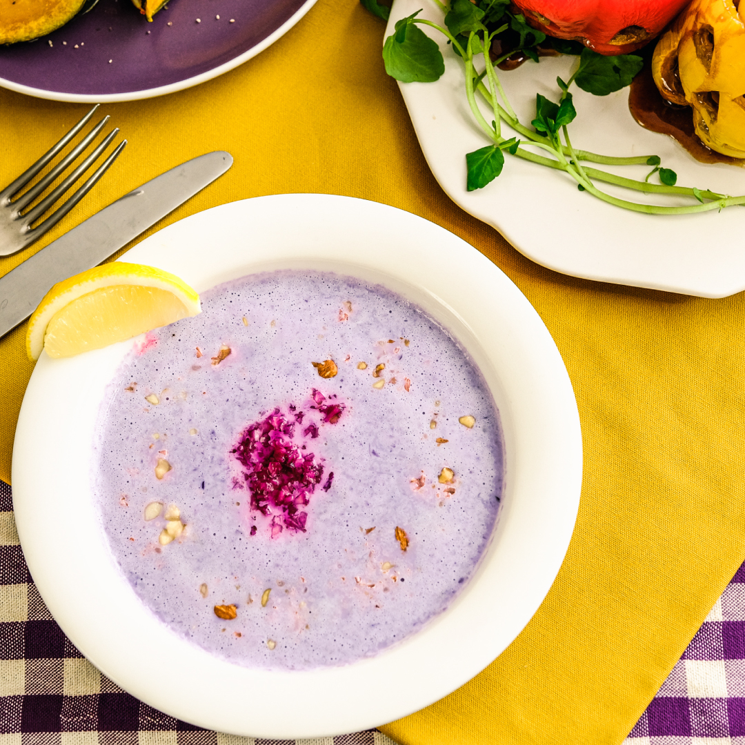 レモンで色が変わる 魔法の紫キャベツポタージュ ぶるキッチン