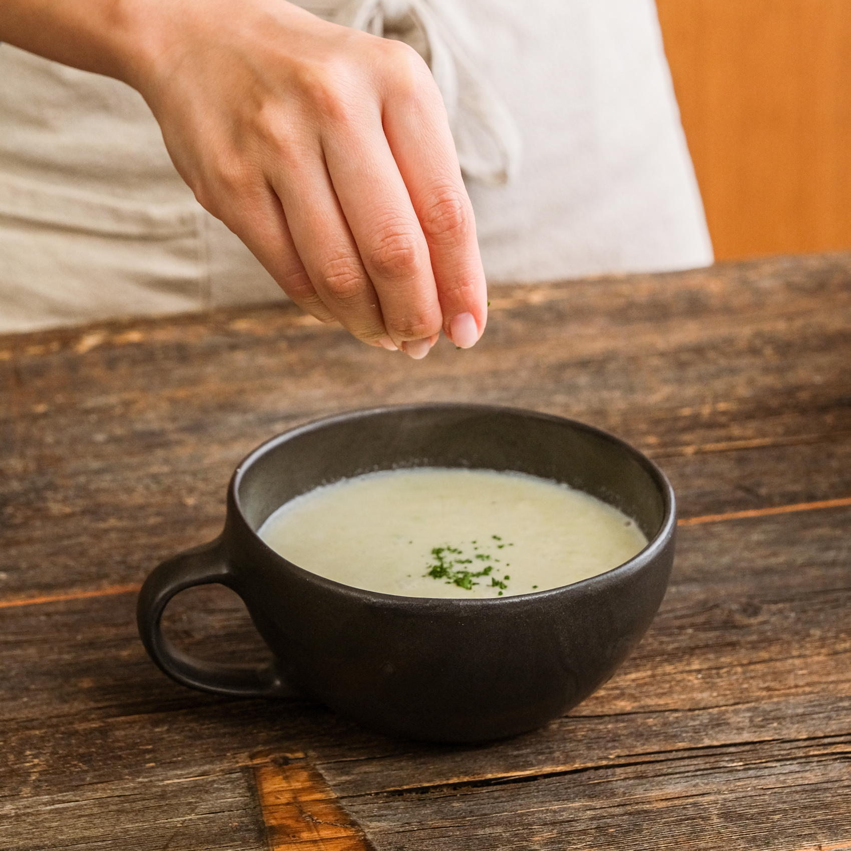 やさしい味わい 白ネギとホタテのポタージュ ぶるキッチン